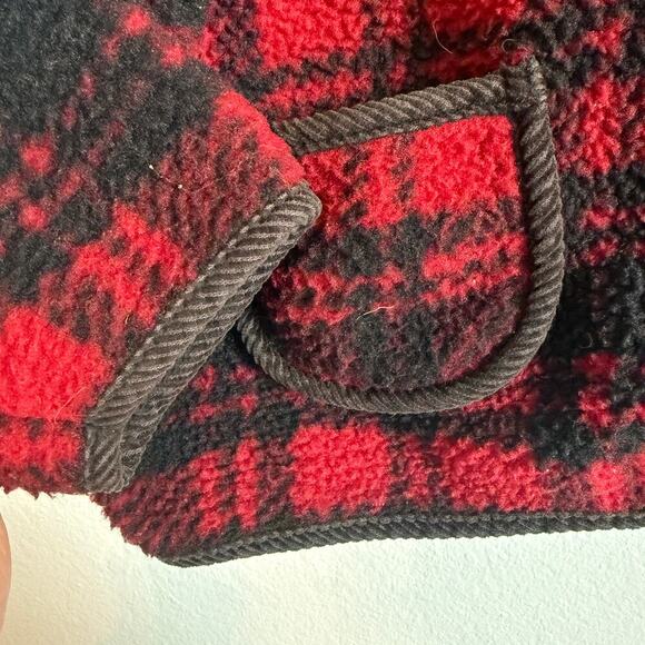 Vintage Kathy Ireland Plaid Jacket Coat Oversize Size L Fleece Warm Hunter Barn - Picture 4 of 7